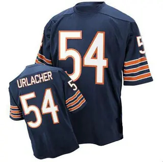 Chicago Bears Men's Brian Urlacher Authentic Mitchell and Ness Team Color Throwback Jersey - Blue