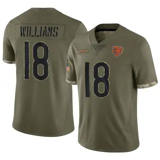 Chicago Bears Men's Caleb Williams Limited 2022 Salute To Service Jersey - Olive