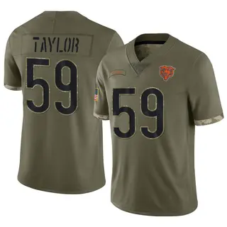 Chicago Bears Men's Carson Taylor Limited 2022 Salute To Service Jersey - Olive