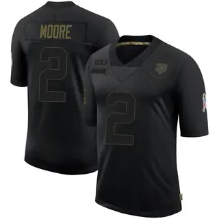 Chicago Bears Men's DJ Moore Limited 2020 Salute To Service Jersey - Black