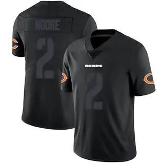 Chicago Bears Men's DJ Moore Limited Jersey - Black Impact