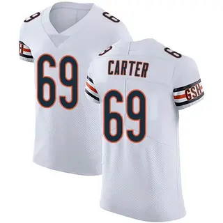 Chicago Bears Men's Ja'Tyre Carter Elite Vapor Untouchable Jersey - White