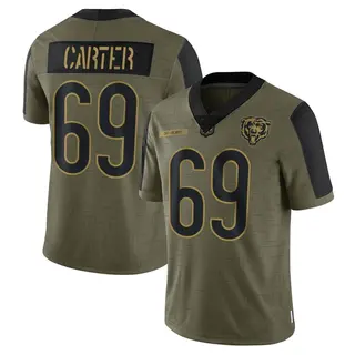Chicago Bears Men's Ja'Tyre Carter Limited 2021 Salute To Service Jersey - Olive