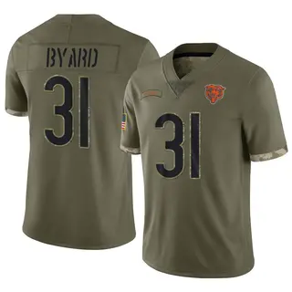Chicago Bears Men's Kevin Byard III Limited 2022 Salute To Service Jersey - Olive