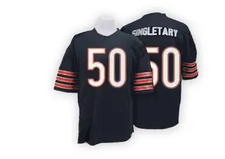 Chicago Bears Men's Mike Singletary Authentic Team Color With Small Number Throwback Jersey - Blue