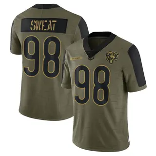 Chicago Bears Men's Montez Sweat Limited 2021 Salute To Service Jersey - Olive