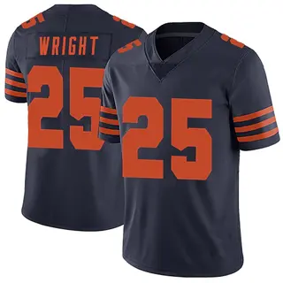 Chicago Bears Men's Nahshon Wright Limited Alternate Vapor Untouchable Jersey - Navy Blue