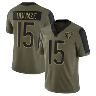 Chicago Bears Men's Rome Odunze Limited 2021 Salute To Service Jersey - Olive