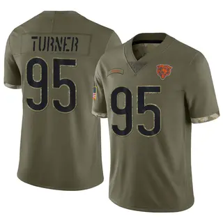 Chicago Bears Men's Shemar Turner Limited 2022 Salute To Service Jersey - Olive