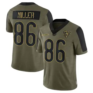 Chicago Bears Men's Zach Miller Limited 2021 Salute To Service Jersey - Olive