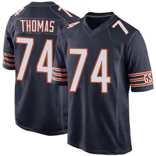 Chicago Bears Men's Zachary Thomas Game Team Color Jersey - Navy