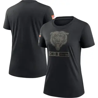 Chicago Bears Women's 2020 Salute To Service Performance T-Shirt - Black