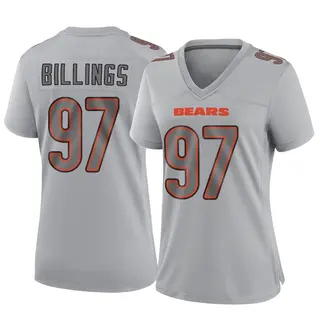 Chicago Bears Women's Andrew Billings Game Atmosphere Fashion Jersey - Gray