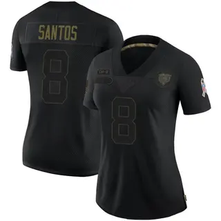 Chicago Bears Women's Cairo Santos Limited 2020 Salute To Service Jersey - Black