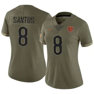 Chicago Bears Women's Cairo Santos Limited 2022 Salute To Service Jersey - Olive