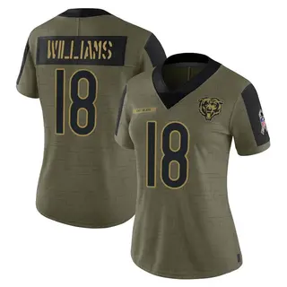 Chicago Bears Women's Caleb Williams Limited 2021 Salute To Service Jersey - Olive