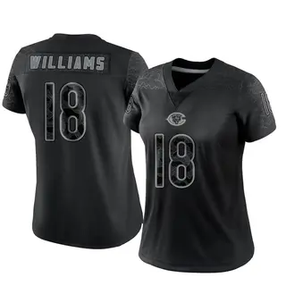 Chicago Bears Women's Caleb Williams Limited Reflective Jersey - Black