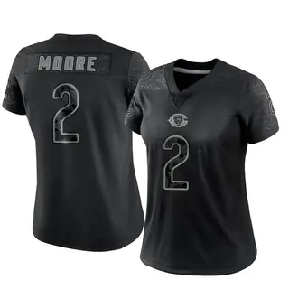 Chicago Bears Women's DJ Moore Limited Reflective Jersey - Black