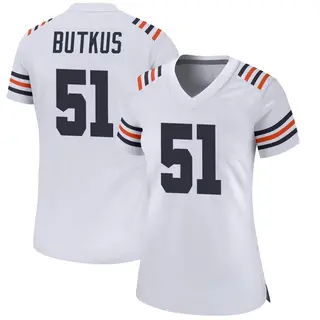 Chicago Bears Women's Dick Butkus Game Alternate Classic Jersey - White
