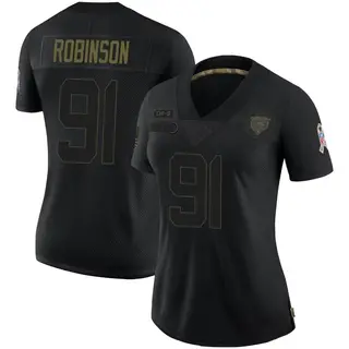 Chicago Bears Women's Dominique Robinson Limited 2020 Salute To Service Jersey - Black