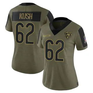 Chicago Bears Women's Eric Kush Limited 2021 Salute To Service Jersey - Olive