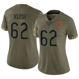 Chicago Bears Women's Eric Kush Limited 2022 Salute To Service Jersey - Olive