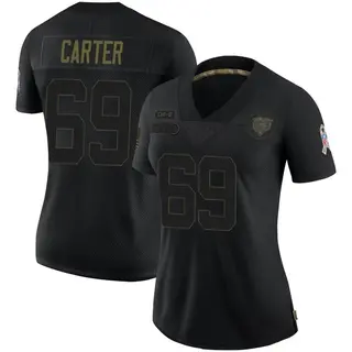 Chicago Bears Women's Ja'Tyre Carter Limited 2020 Salute To Service Jersey - Black