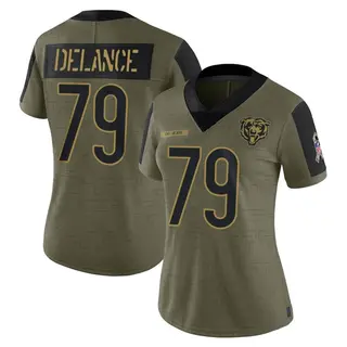Chicago Bears Women's Jean Delance Limited 2021 Salute To Service Jersey - Olive