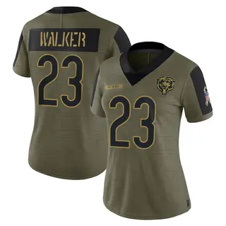 Chicago Bears Women's Jeremiah Walker Limited 2021 Salute To Service Jersey - Olive