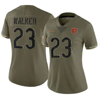 Chicago Bears Women's Jeremiah Walker Limited 2022 Salute To Service Jersey - Olive