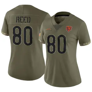 Chicago Bears Women's Joe Reed Limited 2022 Salute To Service Jersey - Olive