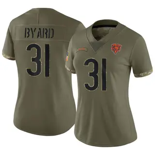 Chicago Bears Women's Kevin Byard III Limited 2022 Salute To Service Jersey - Olive