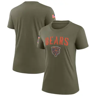 Chicago Bears Women's Legend 2022 Salute To Service T-Shirt - Olive