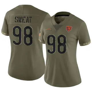 Chicago Bears Women's Montez Sweat Limited 2022 Salute To Service Jersey - Olive