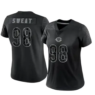 Chicago Bears Women's Montez Sweat Limited Reflective Jersey - Black