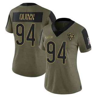 Chicago Bears Women's Robert Quinn Limited 2021 Salute To Service Jersey - Olive