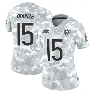 Chicago Bears Women's Rome Odunze Limited 2024 Salute to Service Jersey - Arctic Camo