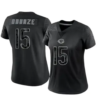 Chicago Bears Women's Rome Odunze Limited Reflective Jersey - Black
