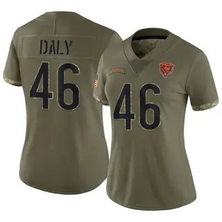 Chicago Bears Women's Scott Daly Limited 2022 Salute To Service Jersey - Olive