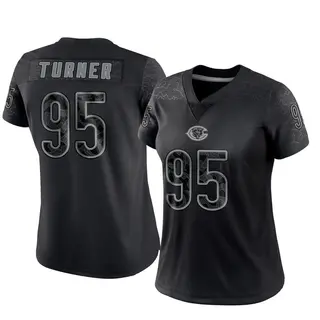Chicago Bears Women's Shemar Turner Limited Reflective Jersey - Black