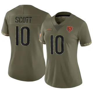 Chicago Bears Women's Tyler Scott Limited 2022 Salute To Service Jersey - Olive