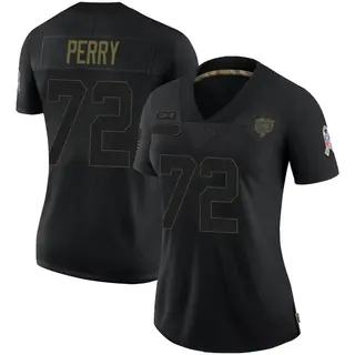 Chicago Bears Women's William Perry Limited 2020 Salute To Service Jersey - Black