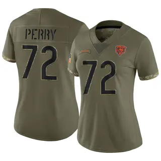 Chicago Bears Women's William Perry Limited 2022 Salute To Service Jersey - Olive