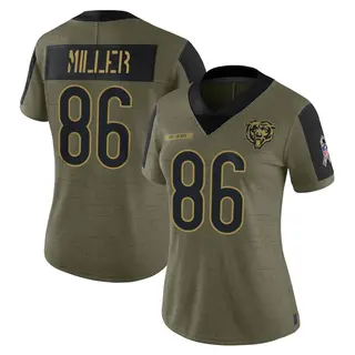 Chicago Bears Women's Zach Miller Limited 2021 Salute To Service Jersey - Olive