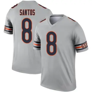 Chicago Bears Youth Cairo Santos Legend Inverted Silver Jersey