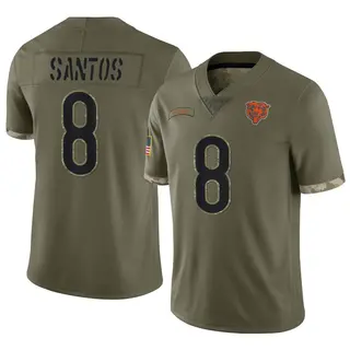 Chicago Bears Youth Cairo Santos Limited 2022 Salute To Service Jersey - Olive