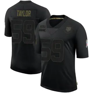 Chicago Bears Youth Carson Taylor Limited 2020 Salute To Service Jersey - Black