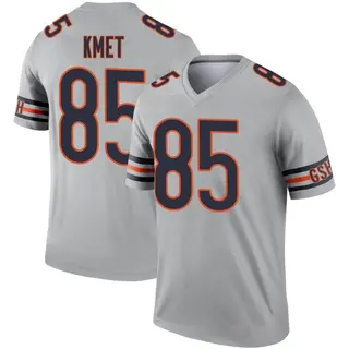 Chicago Bears Youth Cole Kmet Legend Inverted Silver Jersey