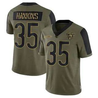 Chicago Bears Youth Deion Hankins Limited 2021 Salute To Service Jersey - Olive