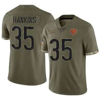 Chicago Bears Youth Deion Hankins Limited 2022 Salute To Service Jersey - Olive
